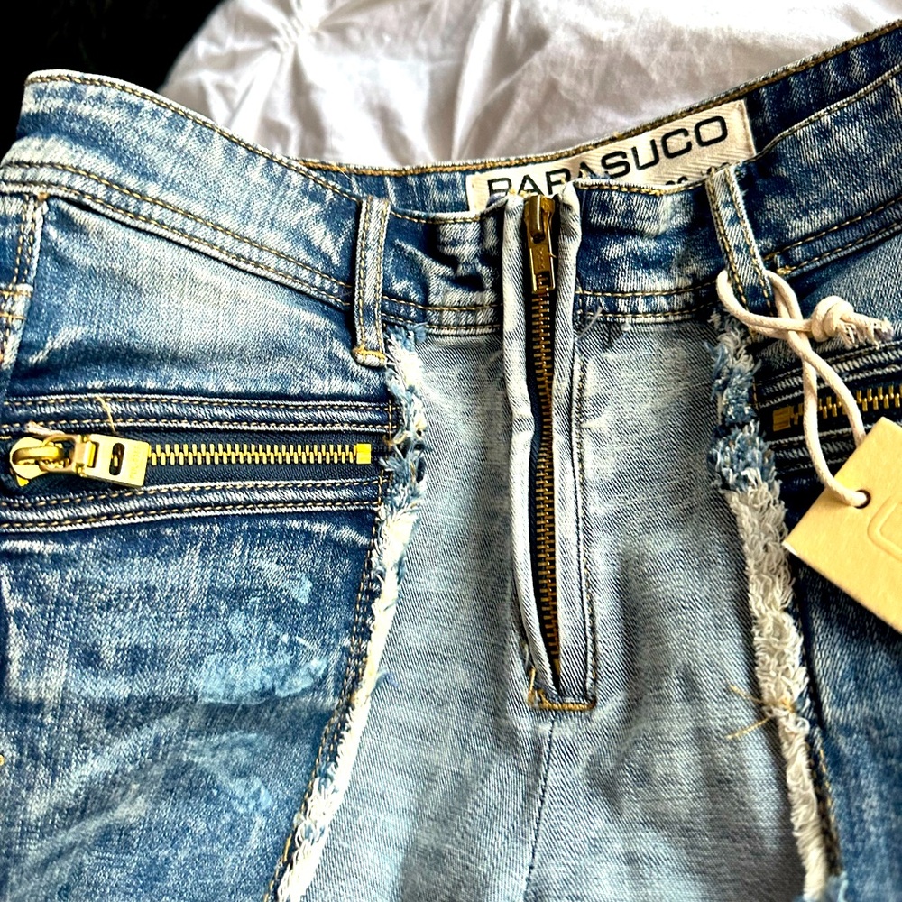 Parasuco Jeans - distressed unique, high rise jeans NWT